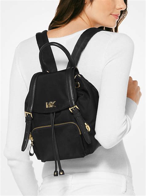 michael michael kors beacon small nylon backpack|Michael Kors nylon backpacks women.